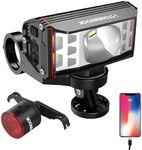 STONEBROOK 1800LM Bike Lights Set, 5200mAh, Headlight & Rear Bike Light
