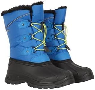 Mountain Warehouse Whistler Kids Snow Boots - Snowproof, Warm, Breathable Childrens Winter Boots, Durable & High Traction Soles - Ideal For Walking & Daily Use, Bright Blue, 1 US