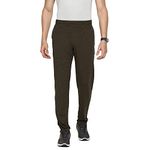 Van Heusen Performance Men Regular Fit Trackpants - Polyester Spandex - Swift Dry, High Stretch, Zipper Pocket_51045_Army Melange_M