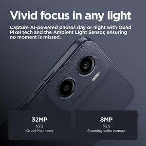 Motorola E15 Smartphone, 2GB RAM 64GB Storage – Denim Blue