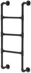 Bunk Bed Ladder Loft Ladder Basement Window Well Egress Ladder Emergency Fire Climbing Ladder Wall Mounted Metal Stepladder for Attic,RV,Library,Deck,Dorm,Easy Install Loads 330lbs(Black)