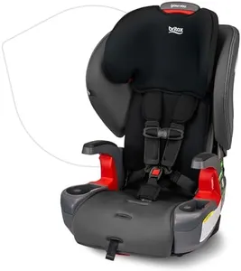 Britax Grow with You Harness-2-Booster Car Seat, 2-in-1 High Back Booster, Quick-Adjust 5-Point Harness, Mod Black