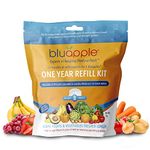 Bluapple Fruit and Veg Saver Refill Kit - Keep Fruit and Veg Fresh Longer, 8 Saver Packets, Each Packet Lasts up to 3 Months, Ethylene Gas Absorber