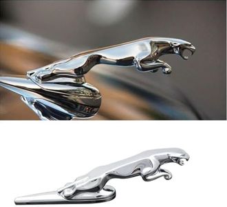 Compitable for Jaguar 3D Emblem Car Logo Front Vehicle Hood Ornament Car Cover Chrome Eagle Badge for Jaguar Car Accessories XF XJ XE XK XKR XFL XJS E