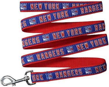 Pets First NHL New York Rangers Leash for Dogs & Cats, Walk Cute & Stylish! The Ultimate Hockey Fan Leash!, Large (6 ft Long x 1 in Width) (NYR-3031-LG)