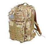 HYCOPROT Military Rucksack 40L Tactical Backpack Large Army Assault Pack Molle Bag Backpacks for Outdoor Fishing Hunting Camping Hiking (CP-Camouflage)