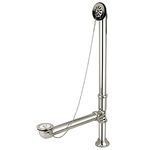 Kingston Brass CC2096 Vintage Clawfoot Tub Drain, Polished Nickel, 20-1/4"~22-5/8" x 7" (L) x 3" (W) x 14-1/4"~5" (H)