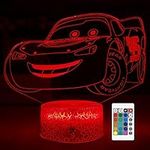 3D Cars Night Light for Kids - 3 Pa