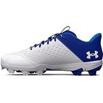 Under Armour Men's Leadoff Low Rubber Molded Baseball Cleat Shoe, (400) Royal/White/Blue Circuit, 7