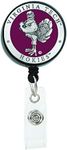 BOOJEE BEADS Retractable Badge Holder 30" Small Pewter Badge Reels Retractable with Heavy Duty Belt Clip Cute Badge Reel to Show Off Your Team Spirit (VT Hokies)