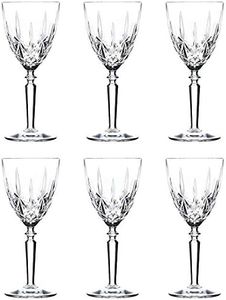 RCR Crystal Orchestra Cut Glass Wine Glasses Goblets Set - 290ml - Pack of 6