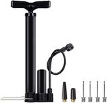 SZSHIMAO Bike Pump, Bicycle Floor Pump, 160 PSI High Pressure Air Pump with Presta and Schrader Valve and Ball Needle for All Bikes and Sports Balls