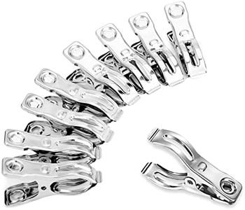 Samhopo 60 Pcs Row Cover Clips, Garden Clips for Netting, Greenhouse Clamps Made of Stainless Steel, Have a Strong Grip of Greenhouse Clips, For 1/2'', 3/4'', 1'' Garden Hoops or Greenhouse Hoops