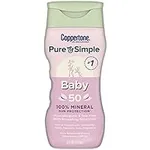 Coppertone Pure and Simple Sunscreen SPF 50 Lotion with Zinc Oxide Mineral for Babies, Tear Free, Water Resistant, Broad Spectrum, 6 Fl Oz Bottle