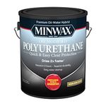 Minwax Water Based, Oil-Modified Polyurethane Protective Wood Finish, Clear Semi-Gloss, Gallon