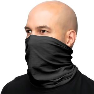 MAOOHON Faraday Gaiter Shielding Scarf Shields 5G WiFi Bluetooth with Silver Fabric Protective Scarf Faraday Hood Protects Brain Face Neck Black