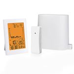 SPORTARC Wireless Digital Rain Gauge Digital Real-time Rainfall Detection RainGauge Temperature Humidity with Rain Gauge Weather Forecast