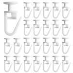 100 Pcs Curtain Gliders Curtain Rail Slider Hooks Curtain Gliders with Folding Hooks Curtain Track Glider Hooks for 11mm Curtain Rails