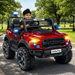 LITTLE PUP Battery Car for Kids | Battery Operated Big Size Car | Electric Ride On (Red)