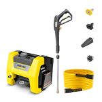 Karcher K1800PS Cube 1800 PSI 1.2 GPM Electric Power Pressure Washer with Turbo, 15°, & Soap Nozzles