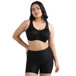 Wacoal Women’s Simone Sport |Non-Padded|Wired |Full Cup|High Intensity | Full Coverage|Sports Bra Black (36G)