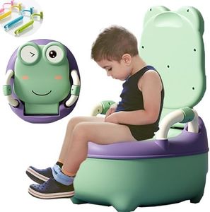 SUQ Orinal especial para niños pequeños, asiento de inodoro con cubierta antisprash para el entrenamiento de orinal infantil, asiento inodoro divertido para niños, baño entrenamiento, con un cepillo