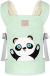 GAGAKU Dolls Carrier for Kids Toy Baby Doll Carrier Reborn Doll Carrier Toy Baby Sling with Adjustable Straps for Baby Annabell Doll Accessories - Green - Embroidered Panda