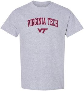 NCAA Arch Logo - NCAA Sports Team Color T Shirt, Virginia Tech Hokies Sport Grey, Large