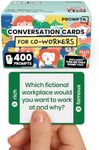 Prompta 400 Conversation Cards for Coworkers – Two Fun Teambuilding Games for Work – 2.5" x 1.75" Icebreaker Question Cards to Get to Know Your Colleagues and Improve Team Dynamics