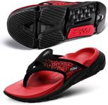 PCSsole Plantar Fasciitis Sandals for Men - High Arch Support Flip Flops with Comfort Cushion & Rubber Sole - Recovery Thong Orthotic Sandals for Foot Pain - Flat Feet - Arch Pain - Heel Pain