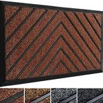 ubdyo Extra Durable Doormat - Easy to Clean Shake and Sweep - Heavy-Duty Design with Extra Durable Rubber Borders - Retention Dam Traps Moisture - Artificial Grass and Rubber Stripes - Fashionable