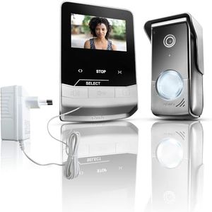 Somfy 1870535 - Visiophone V100+ - Moniteur Écran 4,3 Pouces - Vision Nocturne - pour Contrôler jusqu'à 5 Équipements RTS - Noir