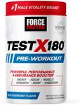 FORCE FACTOR Test X180 Pre-Workout Powder & Energy Supplement, Boost Focus & Endurance, Build Muscle & Strength, Nitric Oxide Supplement with Ashwagandaha & L-Citrulline, Blue Raspberry, 30 Servings