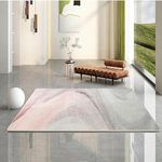 Cinknots Area Rugs Modern Rug for Living Room Bedroom Floor Mat Corridor Carpet Soft Non-Slip Soft Indoor Abstract Carpet Home Decor (Grey/Pink, 3.9'x 5.2')