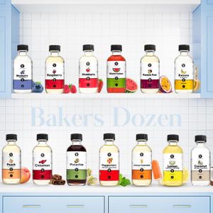Dolce Flav Baker's Dozen Pack - 2 Oz.x13 - 1 Free Flavor - Multipurpose Flavoring Oil for Candy Making, Extracts and Flavorings for Baking, Lip Balm, Ice Cream, Ultra Concentrated Ingredients
