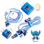 ZOEAST(TM) DIY Animal Cartoon Cable Protector Blue ET Monster 18W 20W USB Charger Saver Charging Data Line Bite Organizor Compatible with iPhone 15 11 12 13 14 Pro Max etc USB Wire (Alien Basic)