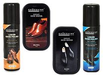 SHOESHINE shoe polish and shoe shiner (2+2) shoe care kit leather shoe polish and instant shoe shine sponge