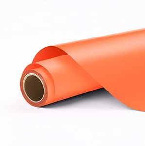 HTVRONT Orange Permanent Vinyl, 12" x 11 FT Orange Permanent Adhesive Vinyl Roll Compatible with Cricut Cutting Machine, Silhouette, Cameo, Signs, Scrapbooking, Craft, Die Cutters