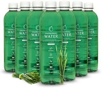 Chlorophyll Water Purified Mountain Spring Water w/Liquid Chlorophyll & Vitamins A, B12, C, D | Plant Based | Antioxidants, Detox Water, Energy Boost, Immune Support 12pk