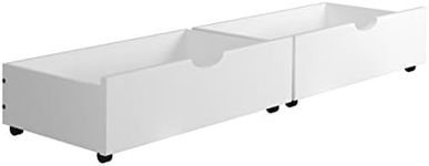 Donco Kids Dual Under Bed Drawer, One Size, White