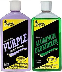 CALIFORNIA CUSTOM – Purple Metal Polish & Aluminum Deoxidizer Kit, No Silicone, Body Shop Safe, Great for Aluminum, Brass, Copper, Chrome, Silver, Stainless and Gold