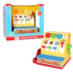 Fisher Price Classics | Cash Register | Educational and Learning Toy, Ideal for Toddler Role Play, Classic Toy with Retro-Style Packaging, Suitable for Boys and Girls Ages 2+ | Basic Fun 2073