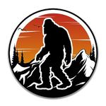 Black Diamond Art Bigfoot Sticker - Sasquatch Walking in The Woods Yeti Stickers - Off Road Vinyl Decal Car Truck 4x4 (12"" x 12"")