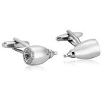 AMDXD Men's Cufflinks Wedding Engine Airplane Cufflinks 2.2 x 1.1 cm Silver (Gift Idea for Men), Alloy Steel Alloy Steel Steel in