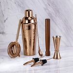 Knightsbridge Cocktail Making Set | Gift Ready Cocktail Shaker Set with Travel Cotton Bag | Full Bartender Kit for Home & Bar by VINN Dunn | (Warm Sunset Gold)