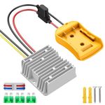 20V to 12V Step Down Converter for DeWalt 20V Power Wheels Battery Adapter, DC 12V 20A 240W Buck Converter Regulator with 30A Fuse & Wire Terminal