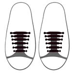 Smart Laces™ No Tie Elastic Silicone Shoe Laces For Adults Kids Shoes Trainers (Adults Trainer Size, Black)