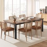 GAOMON Industrial Dining Table for 6~8 People,78.7" Long Kitchen Table, Wood Dining Table, Kitchen & Dining Room Table,Rectangle Dining Room Table for 6 Perfect for Dinner Or Meeting-Brown(Table Only)