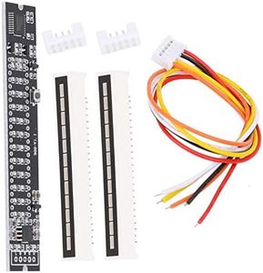 Mini DIY Dual 12 niveles estéreo de música indicador de nivel de espectro de audio medidor de VU tablero de amplificador tablero de velocidad de luz ajustable DIY Kits(Music spectrum level indicator)
