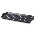 Zeal G202T Melamine Dotty Serving Design Tray (38x17cm) Dark Grey